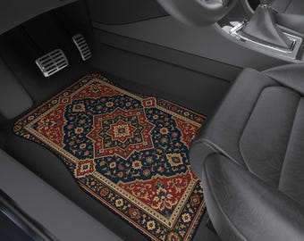 Oriental Car Mats - Set of 4 - Custom Car Mats With Non-Slipping Backing - Luxury Car Mats - Elegant Car Mats for Men and Women