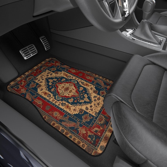 Colorful Persian-Inspired Car Mats - Set of 4 - Custom Car Mats With Non-Slipping Backing - Luxury Car Mats - Elegant Car Mats - Car Gift