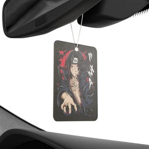 Anime Car Air Freshener Black Ice Scent Anime Auto Decor Otaku Rearview Mirror Tag Kawaii Car Accessory Perfect Gift for Anime Lovers image 3