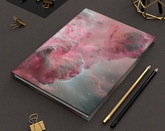 Pink Space Journal | Astronomy Gifts Galaxy | Hardcover Journal | Hardcover Notebook | Celestial Journal | Lined Notebook | Lined pages
