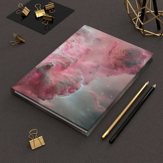 Pink Space Journal | Astronomy Gifts Galaxy | Hardcover Journal | Hardcover Notebook | Celestial Journal | Lined Notebook | Lined pages