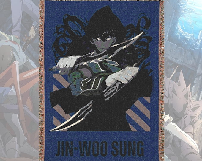 Anime & Manga Woven Blanket – 100% Cotton Throw with Fringe, Otaku Room Decor, Cozy Anime Gift, Wall Tapestry or Couch Accent