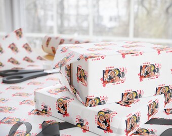 Anime Wrapping Paper, Kawaii Gift Wrap,  Otaku Birthday Wrap, Manga Gift Wrap Paper, Christmas Anime Packaging,  Gift Wrap Sheets