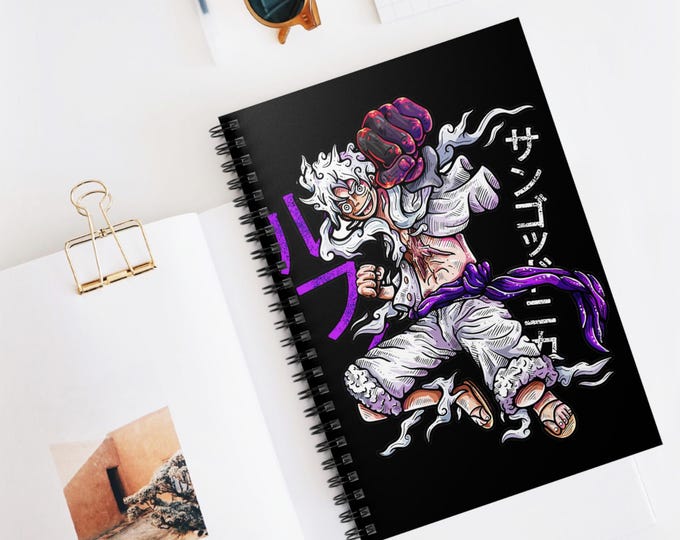 Anime Spiral Notebook | Kawaii Ruled Line Journal | 118 Page Anime Notebook for School & Notes | Otaku Stationery Gift | Anime Writing Book