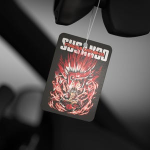 Anime Car Air Freshener Black Ice Scent Anime Auto Decor Otaku Rearview Mirror Tag Kawaii Car Accessory Perfect Gift for Anime Lovers image 5
