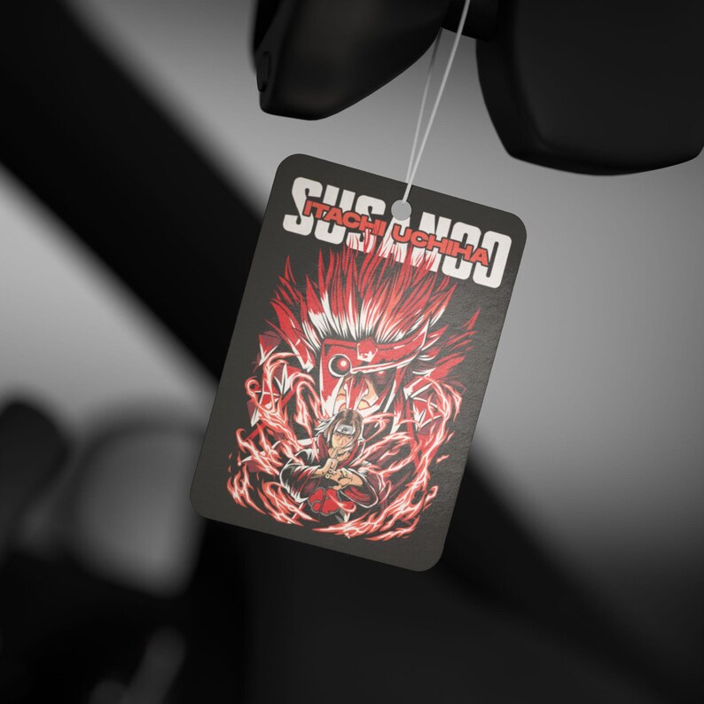 Anime Car Air Freshener Black Ice Scent Anime Auto Decor Otaku Rearview Mirror Tag Kawaii Car Accessory Perfect Gift for Anime Lovers image 5