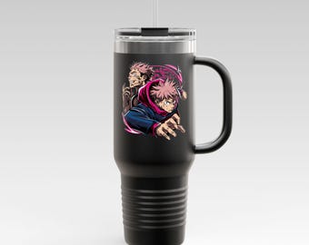 Anime & Manga Tumbler 40oz | Personalized Manga Character Stainless Steel Cup | Otaku Gift, Kawaii Travel Mug,  Anime Birthday Present