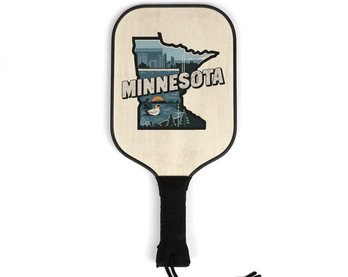 Pickleball Kit - Minnesota State- 2 Paddles | 2 Balls | Pickleball Gear for men and women | Pickle ball State Designs