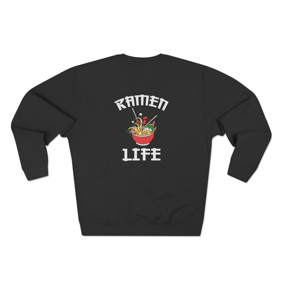 Ramen Is Life Unisex Crewneck Sweatshirt | Ramen Lover | Cat Lover | Asian Sweatshirt | Gift ideas for Cat lovers | Asian Food Lover