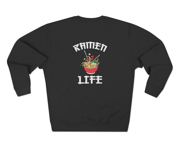 Ramen Is Life Unisex Crewneck Sweatshirt | Ramen Lover | Cat Lover | Asian Sweatshirt | Gift ideas for Cat lovers | Asian Food Lover