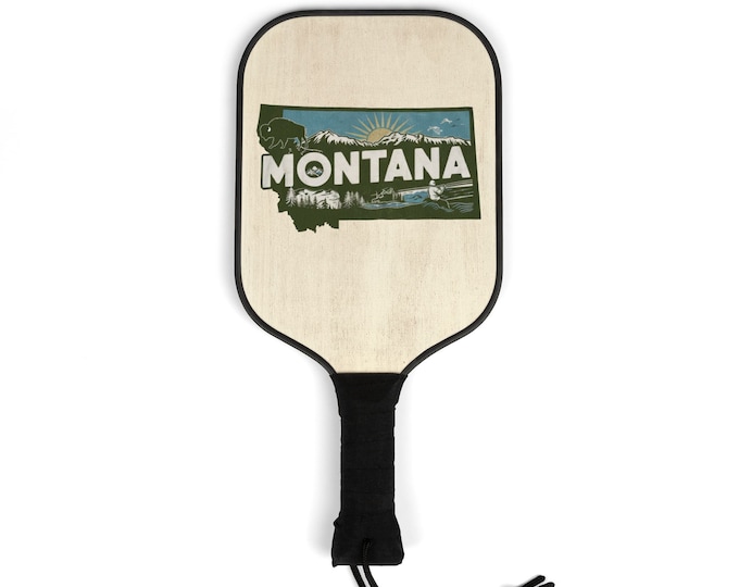 Pickleball Kit - Montana State- 2 Paddles | 2 Balls | Pickleball Gear for men and women | Pickle ball State Designs