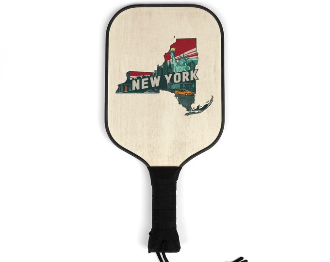 Pickleball Kit - New York State- 2 Paddles | 2 Balls | Pickleball Gear for men and women | Pickle ball State Designs