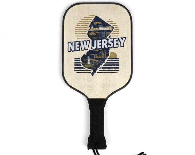 Pickleball Kit - New Jersey State- 2 Paddles | 2 Balls | Pickleball Gear for men and women | Pickle ball State Designs