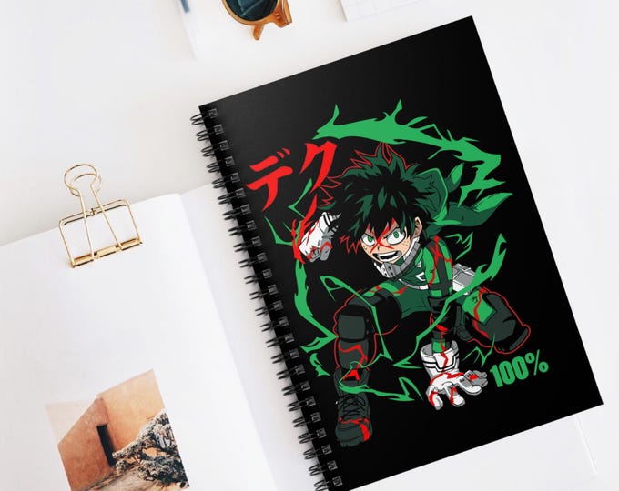 Anime Spiral Notebook | Kawaii Ruled Line Journal | 118 Page Anime Notebook for School & Notes | Otaku Stationery Gift | Anime Writing Book