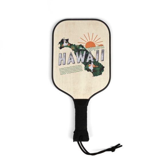 Hawaii Pickleball Kit–2 Paddles, 2 Balls| State Design Pickleball Set for Men & Women| Pickleball Gear Gift for Players, Fans, Kids