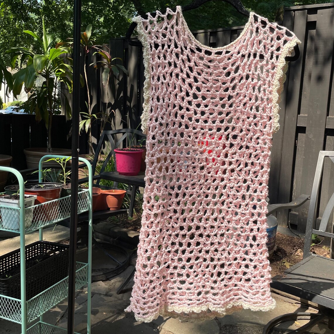 Ocean Break Mesh Cover Up in Pink main image 0
