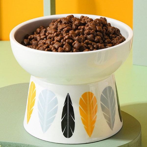 Elevated Ceramic Dog Dish For Food and Water