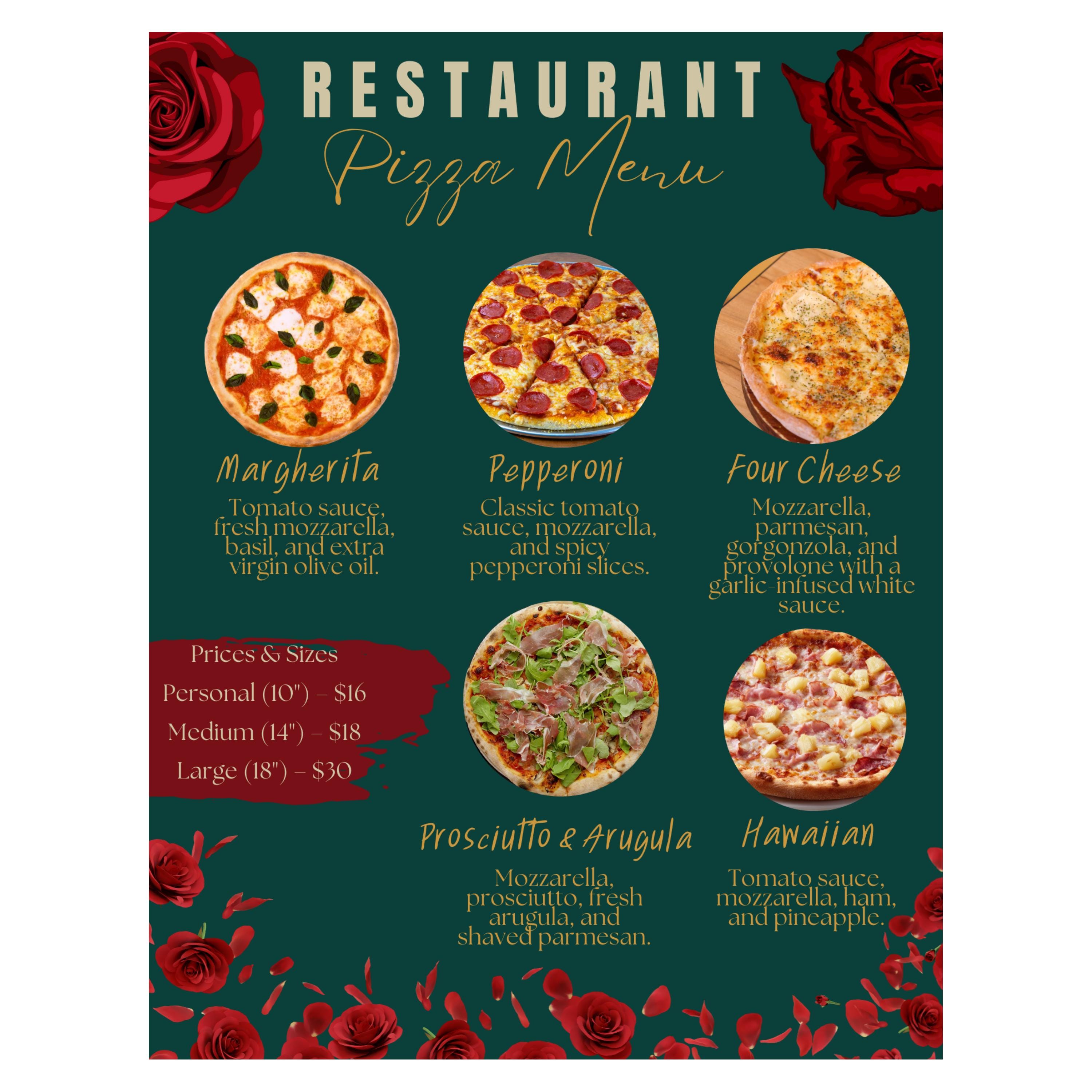 Editable Pizza Menu.pdf Editable Pizza Menu Template: Printable Pizzeria Design (canva, 8.5x11 ...