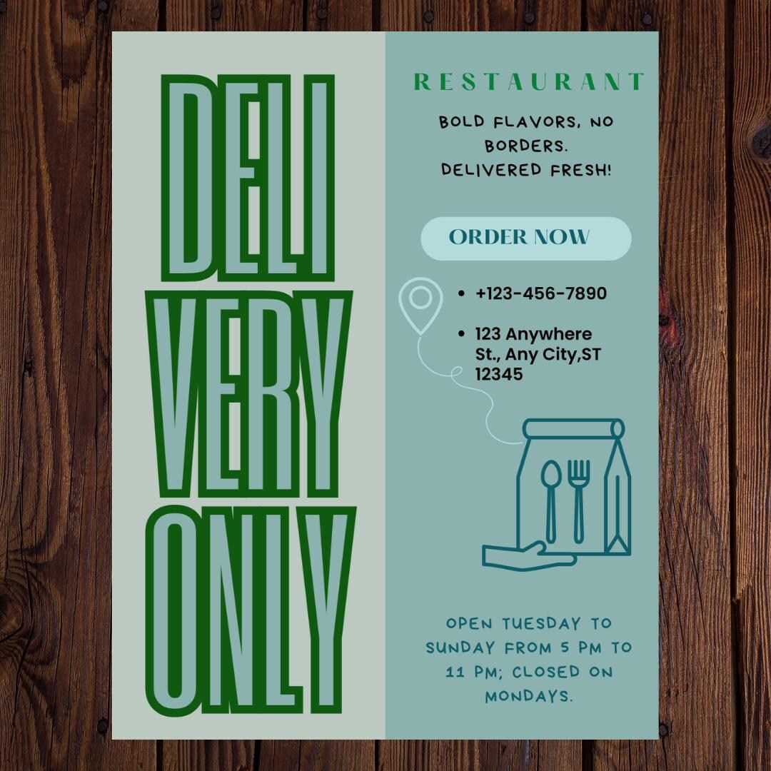 Editable Restaurant Menu Template: Custom Takeout Design (canva, 8.5x11 ...