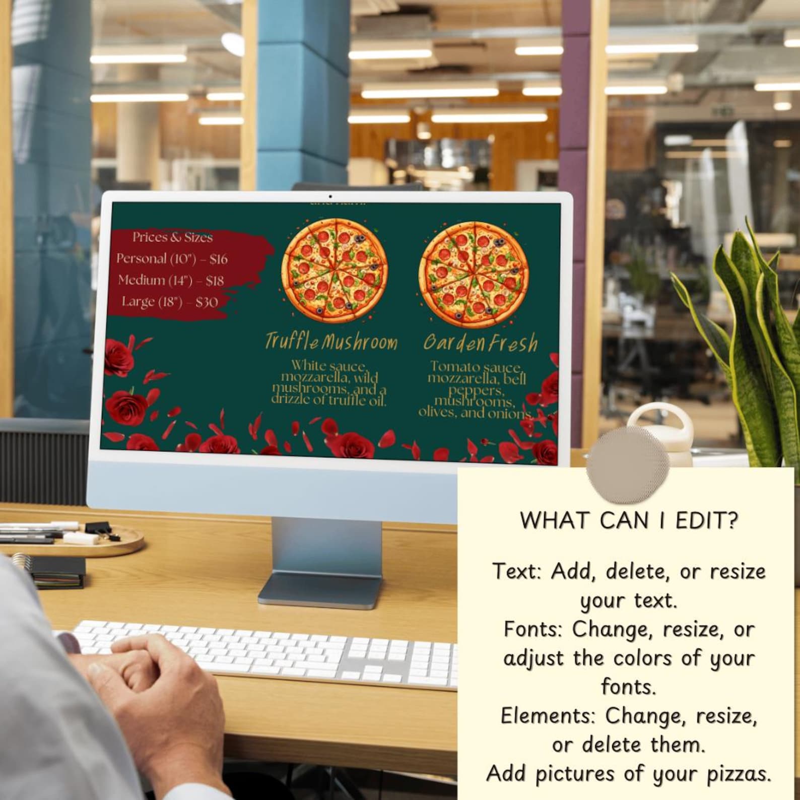 Editable Pizza Menu.pdf Editable Pizza Menu Template: Printable Pizzeria Design (canva, 8.5x11 ...