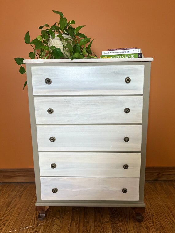 seafoam green dresser Seafoam Faux Bamboo Dresser main image 1