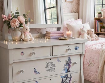 white waterfall dresser Kammy's Korner: the destroyed Sold Vintage 1980's 9-Drawer