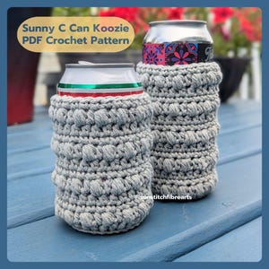 SUNNY C Crochet Can Koozie Pattern - Instant Download Digital PDF