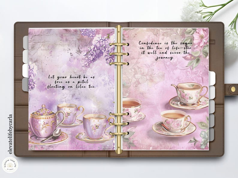 Lilac Garden Planner Dashboard Set - Printable Coquette Cover Pages ...