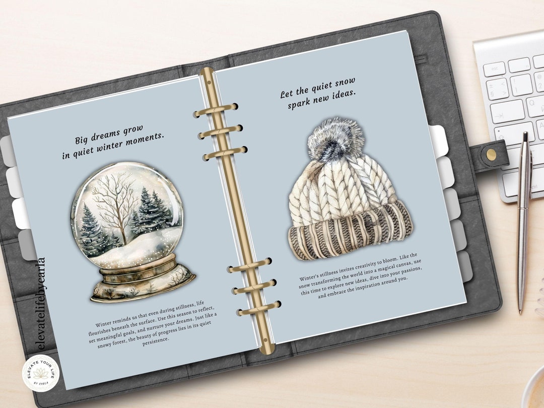 6 Printable Planner Dashboard | Winter Planner Accessories & Dividers ...