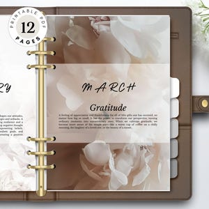 Elegante blumige monatliche Deckblätter & motivierende Planer-Teiler | Druckbares Planner Dashboard | PDF herunterladen
