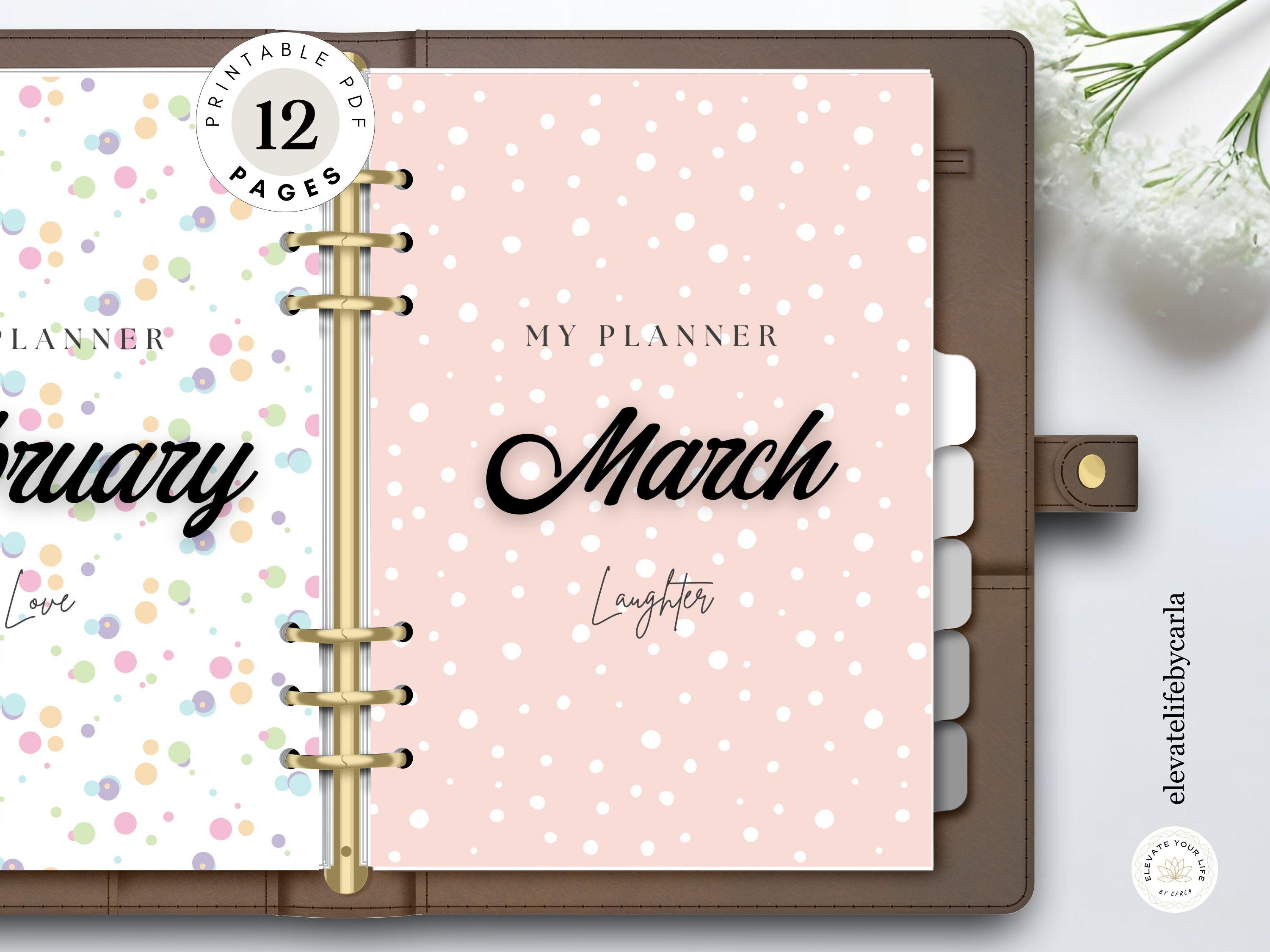 Colorful Monthly Dividers Printable - Planner Dashboards & Cover Pages ...