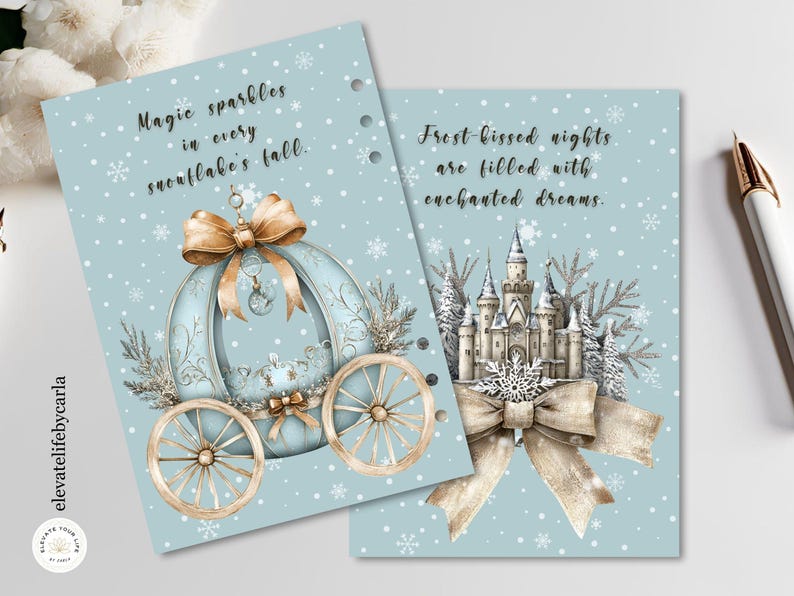 Winter Planner Dashboard Printable - Inspirational Blue Journal ...