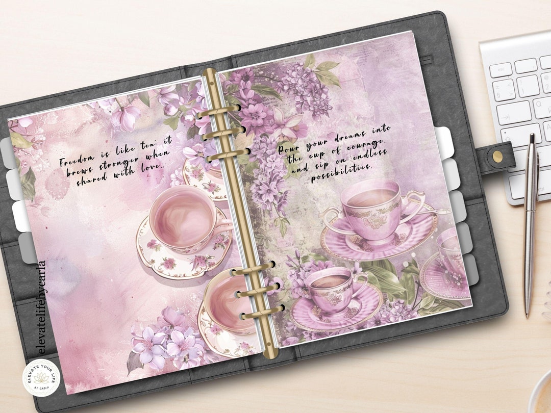 10 Lilac Garden Planner Dashboard Printable | Vintage Dividers Antique ...