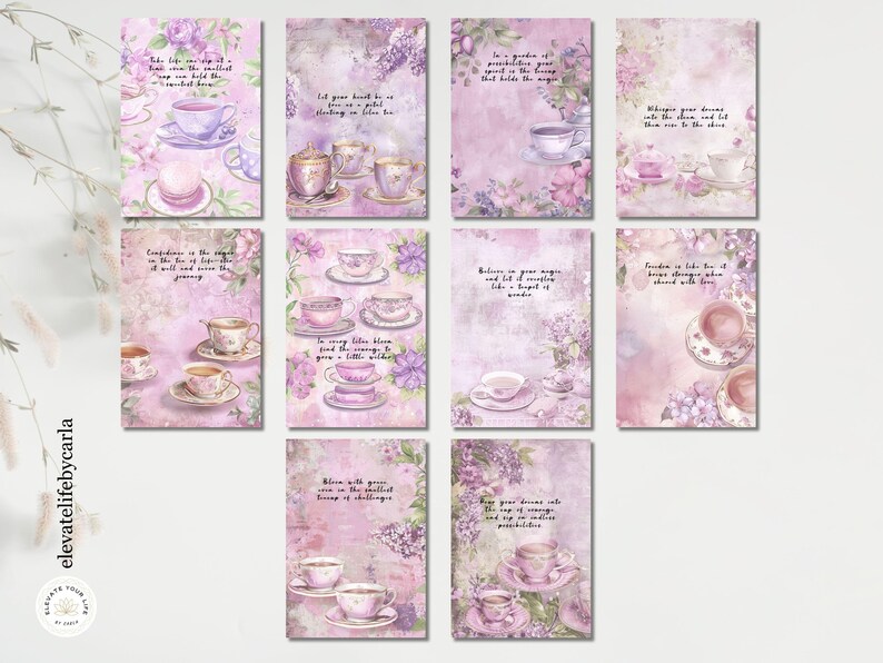 Lilac Garden Planner Dashboard Set - Printable Coquette Cover Pages ...