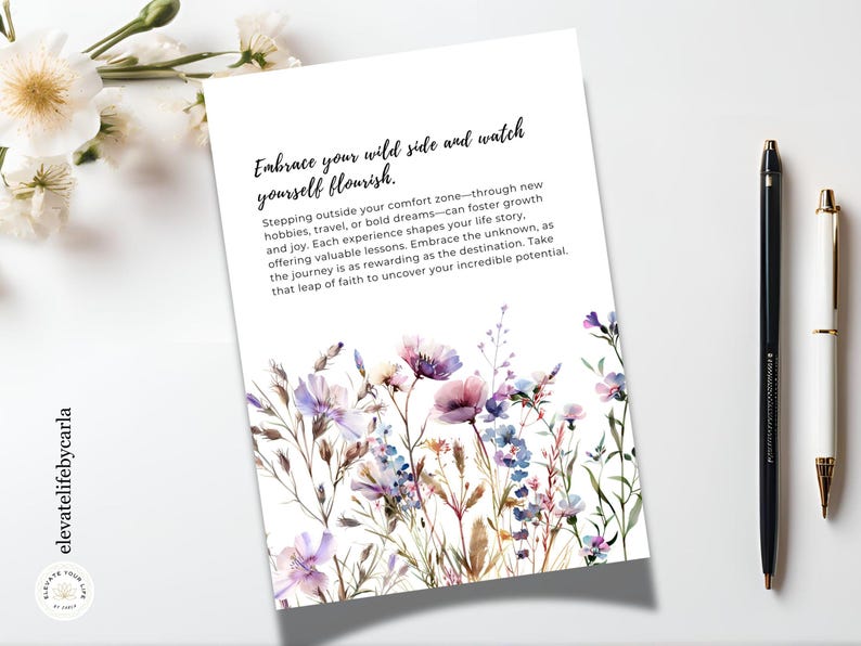 Wildflowers Planner Dashboard Printable, Spring Botanical Journal ...