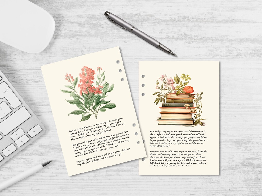 4 Printable Planner Dashboards Floral Planner Accessories & Dividers ...