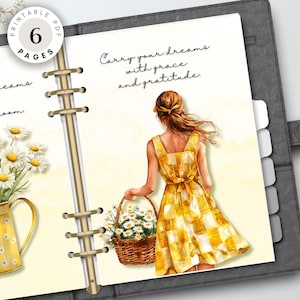 Planificadores de jardín y separadores de diario: imprimibles motivacionales de primavera (A4, A5, media carta, planificador personal) - Descarga PDF