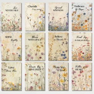 Wildflowers Planner Dashboard Printable , Spring Journal Dividers ...