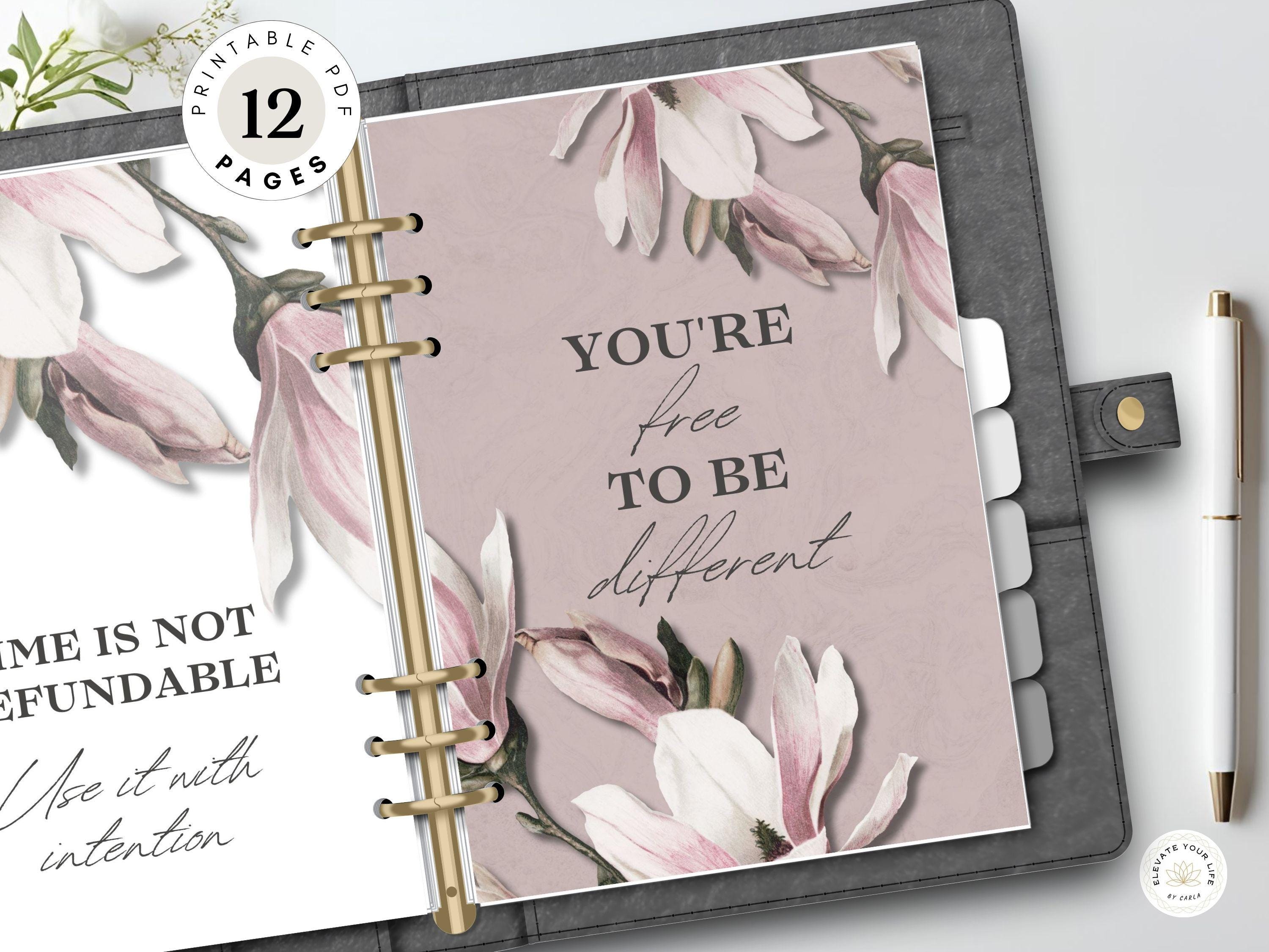 Planner Dashboard Printable | Floral Planner Accessories & Dividers ...