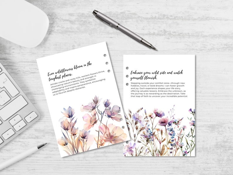 6 Printable Planner Dashboards Floral Planner Accessories & Dividers ...