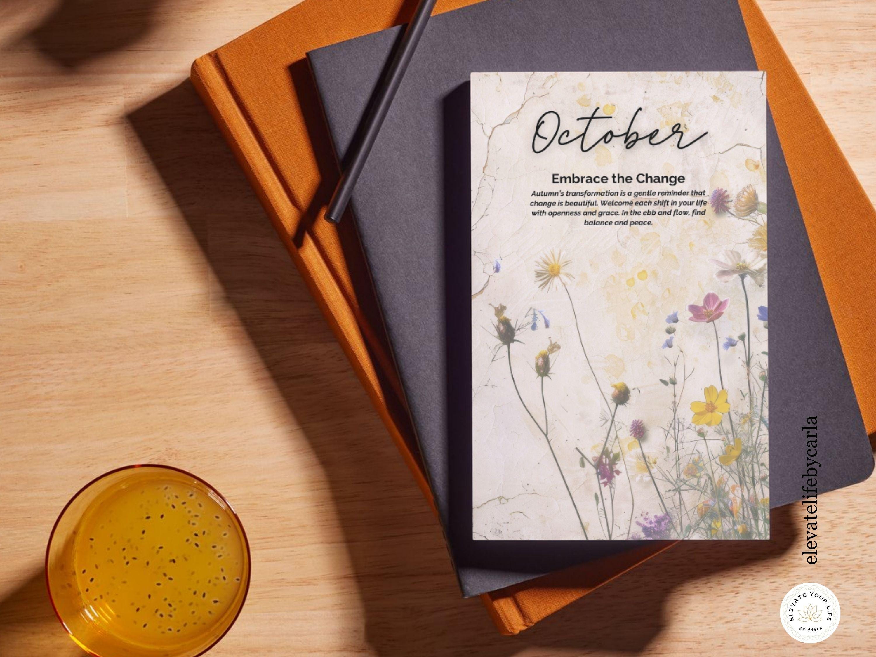 Wildflowers Monthly Planner Dividers - Vintage Journal Dashboard Set ...