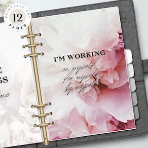 Panel de control imprimible para planificador / Accesorios y separadores florales para planificadores / Panel de control elegante / A4, A5, Carta, Personal, Media carta
