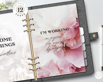 Planner Dashboard Printable | Floral Planner Accessories & Dividers | Elegant Dashboard | A4, A5, Letter, Personal, Half Letter
