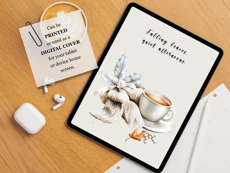 Cozy Moments Planner Dashboard Printable - Warm Fall Journal Dividers ...