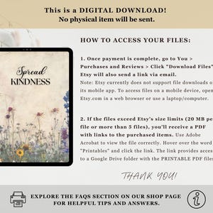 Wildflowers Planner Dashboard Printable , Spring Journal Dividers ...