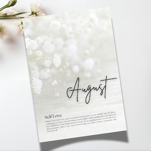 Florale Monatliche Deckblätter & Planer Teiler mit Motivationszitaten | Druckbares Planner Dashboard | PDF herunterladen