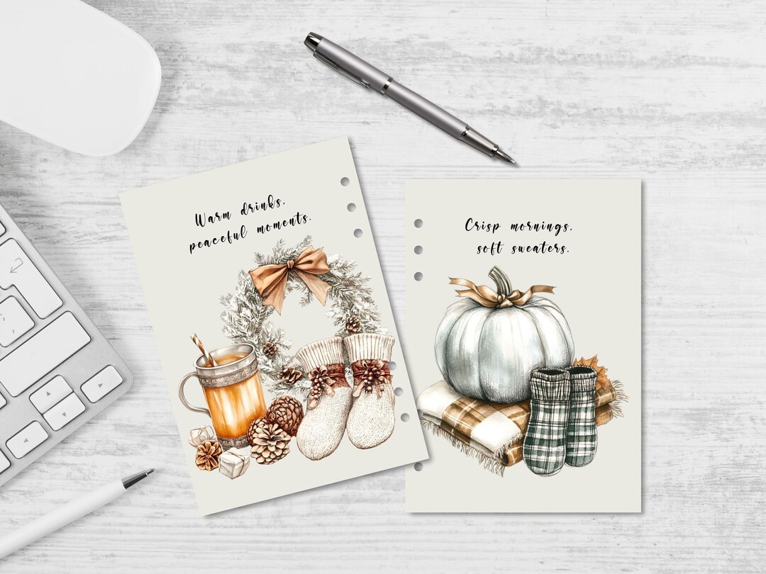 6 Printable Fall Planner Dashboards Cute Planner Accessories & Dividers ...