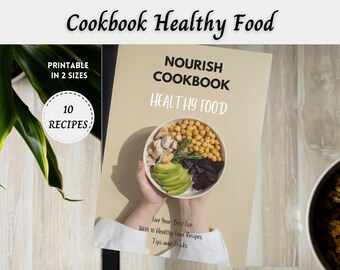 Cookbook Printable Recipe Book Healthy Food Ebook Recipe Binder Meal Guide Mindful Eating