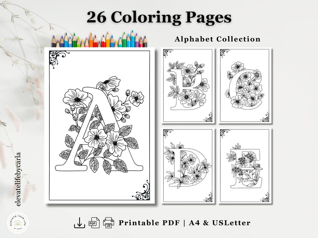 Alphabet Coloring Pages for Adults - Il 1080xN.6507513663 Gci1