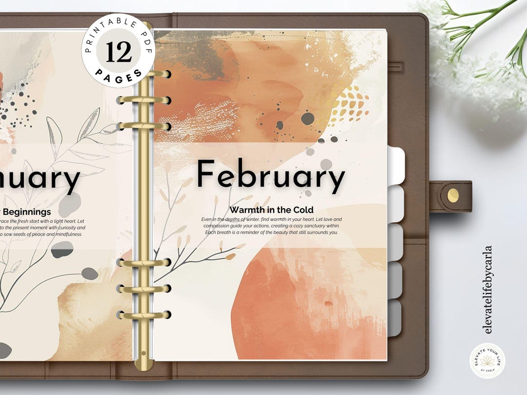 Boho Monthly Dividers Printable - Planner Dashboards & Cover Pages ...